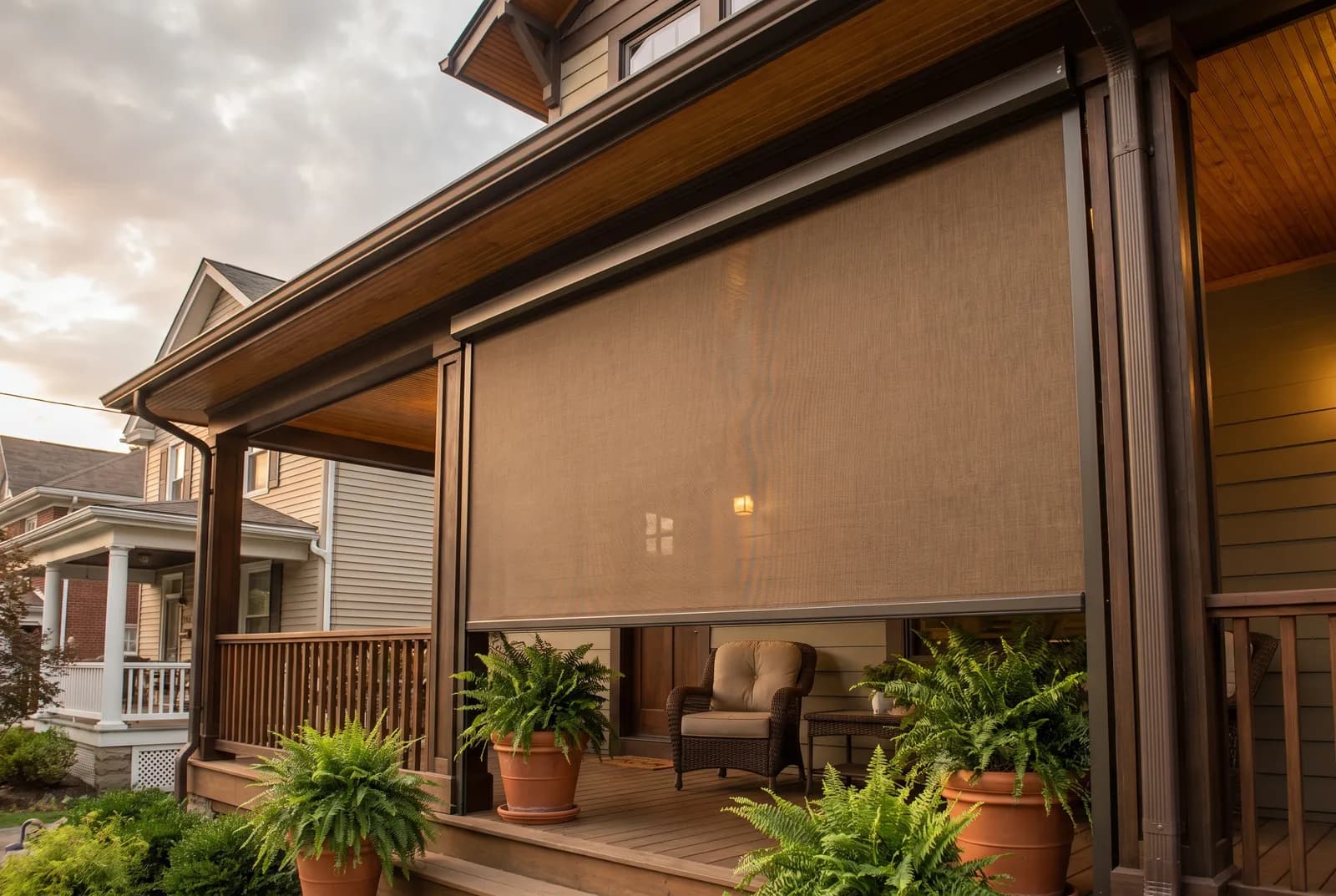 Mt. Lebanon porch · Zipscreen 1% · Nano 99 Tabacco