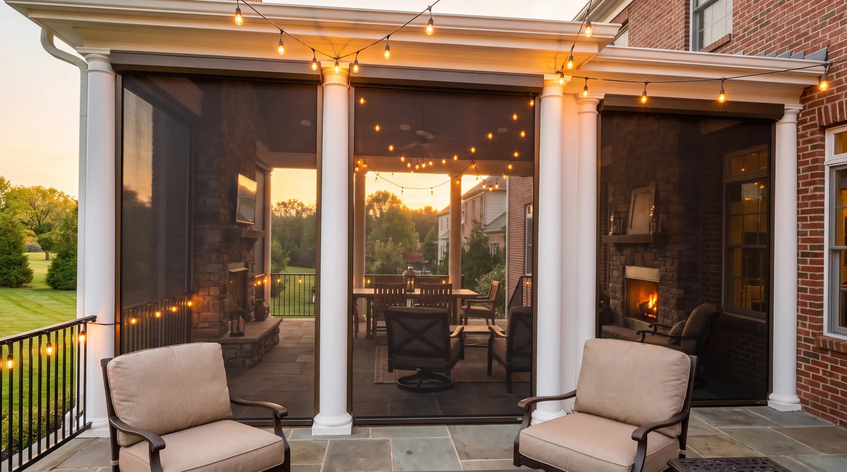 Upper St. Clair porch · Zipscreen 1% · Nano 99 Black